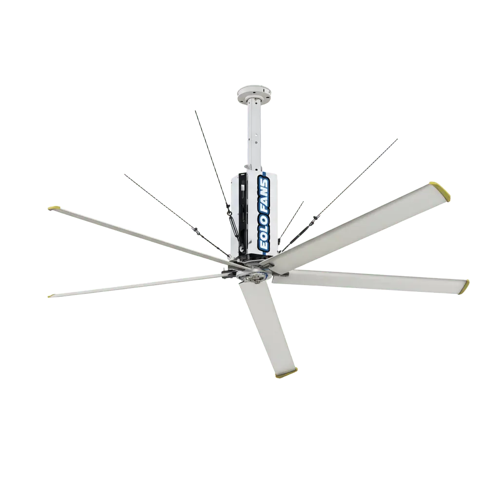 Instalación en nave industrial de un ventilador industrial